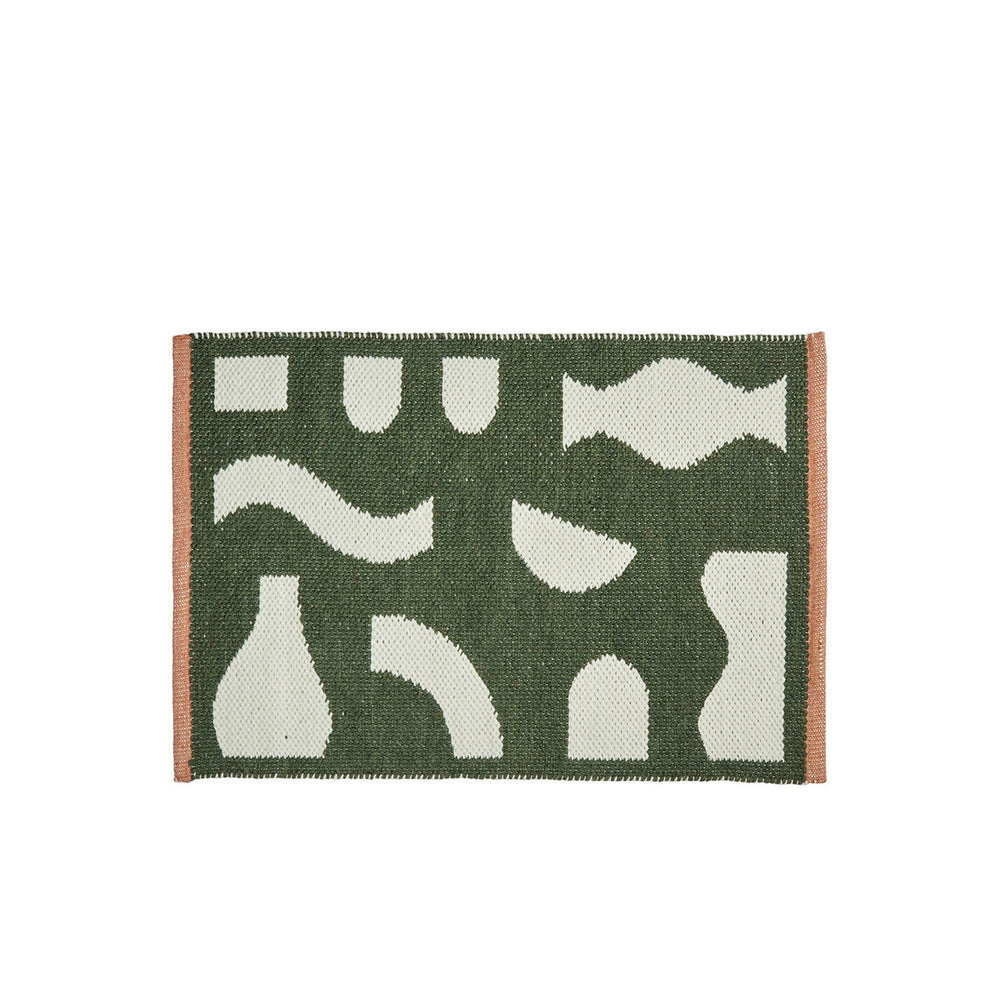 Broste Ceres Door Mat Green