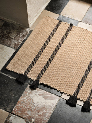 Broste Ezra Door Mat Natural Black