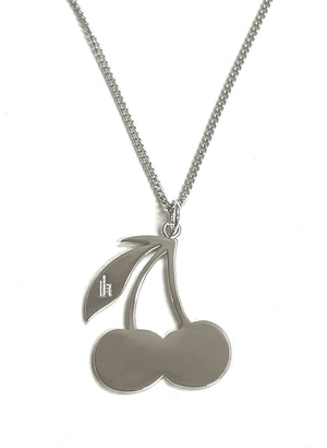 Hailwood Cherry tattoo charm Necklace  -Silver