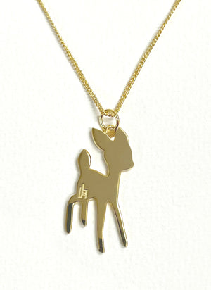 Hailwood Fawn tattoo charm Necklace  - Gold