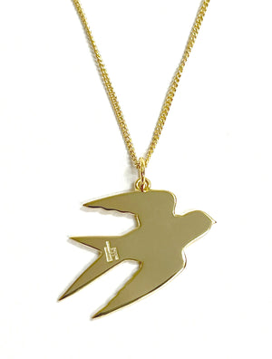 Hailwood Swallow tattoo charm Necklace  - Gold