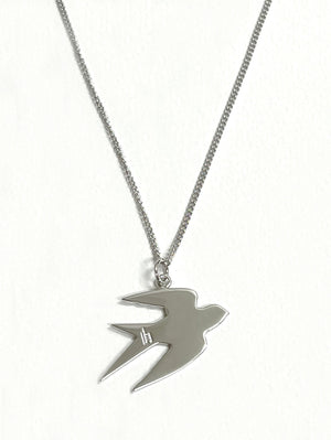 Hailwood Swallow tattoo charm Necklace  -Silver