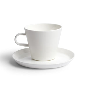 ACME  Roman Large Cup and Saucer Set of 6 White